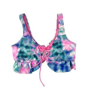 Decree Tie Dye Swim Top Sz XS